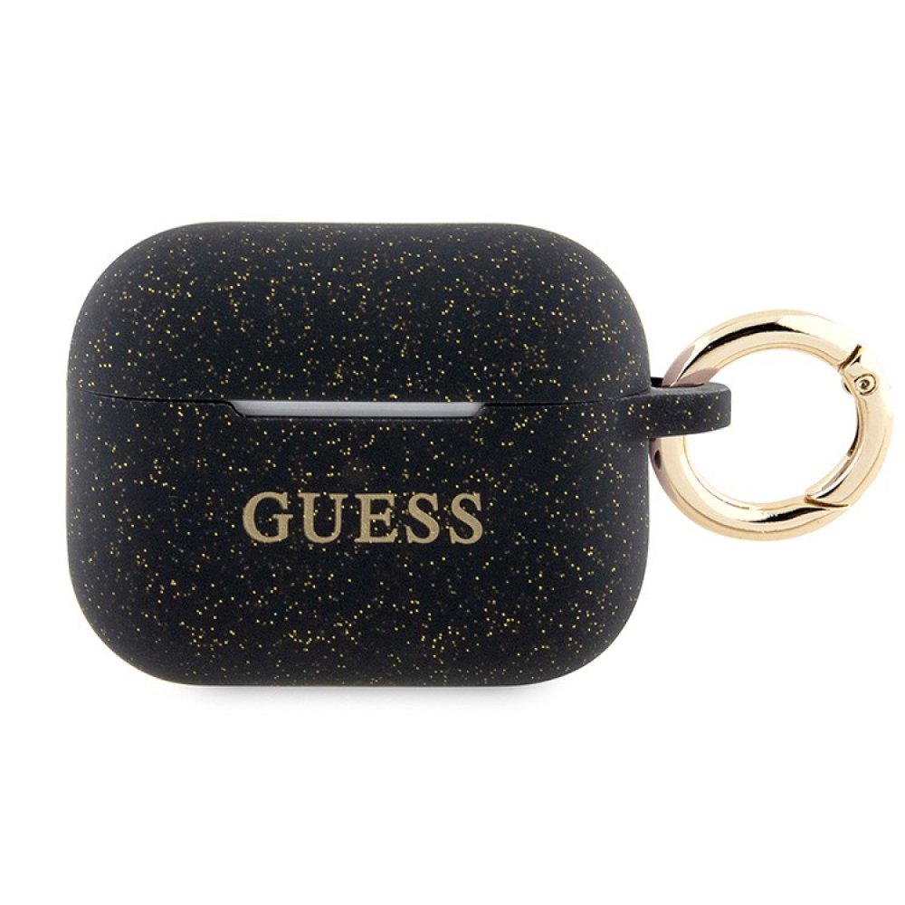 Чехол Guess Silicone with ring для AirPods Pro 2. Цвет: черный