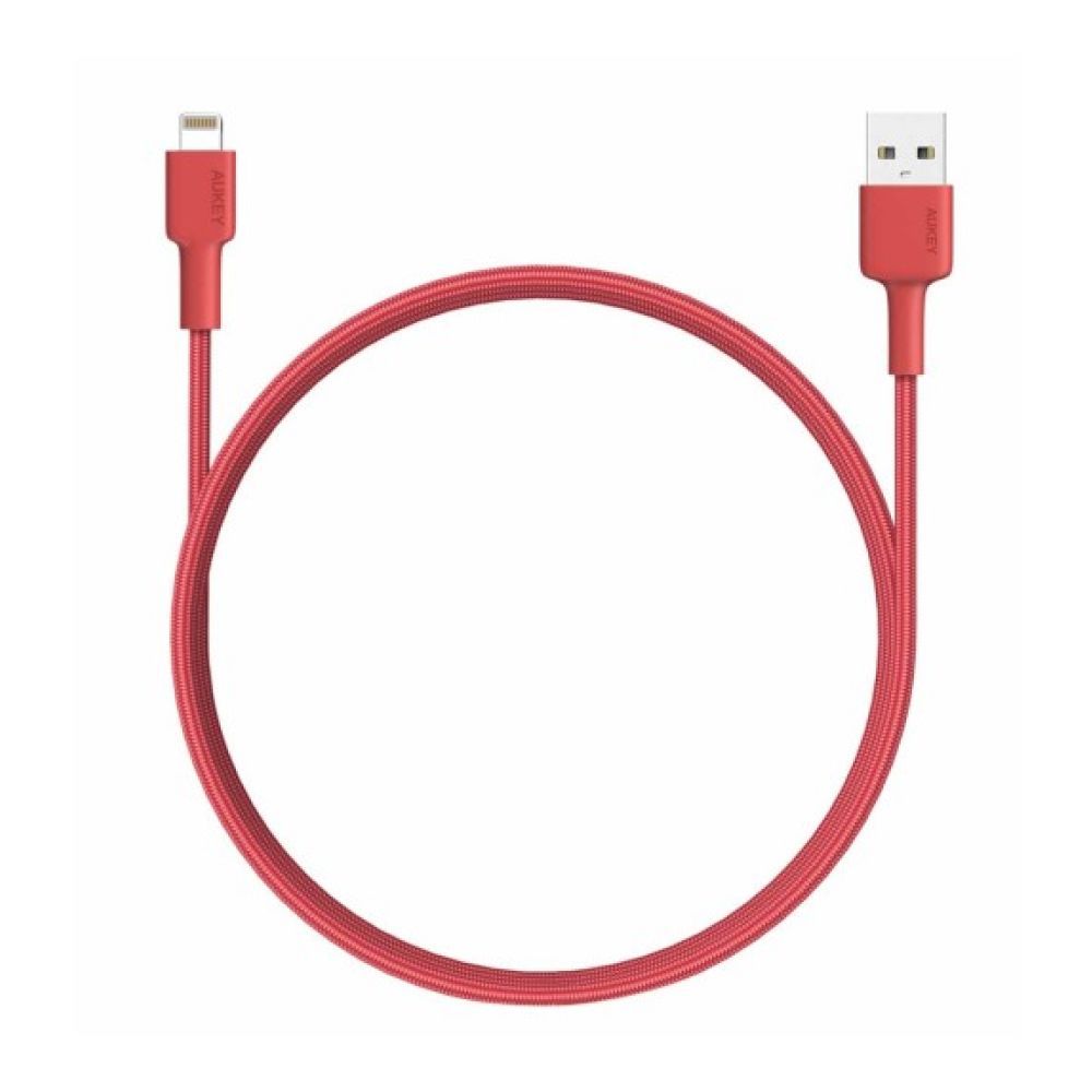 Кабель Aukey MFi Lightning 8 pin, Sync and Charging cable. 2м. Цвет: красный