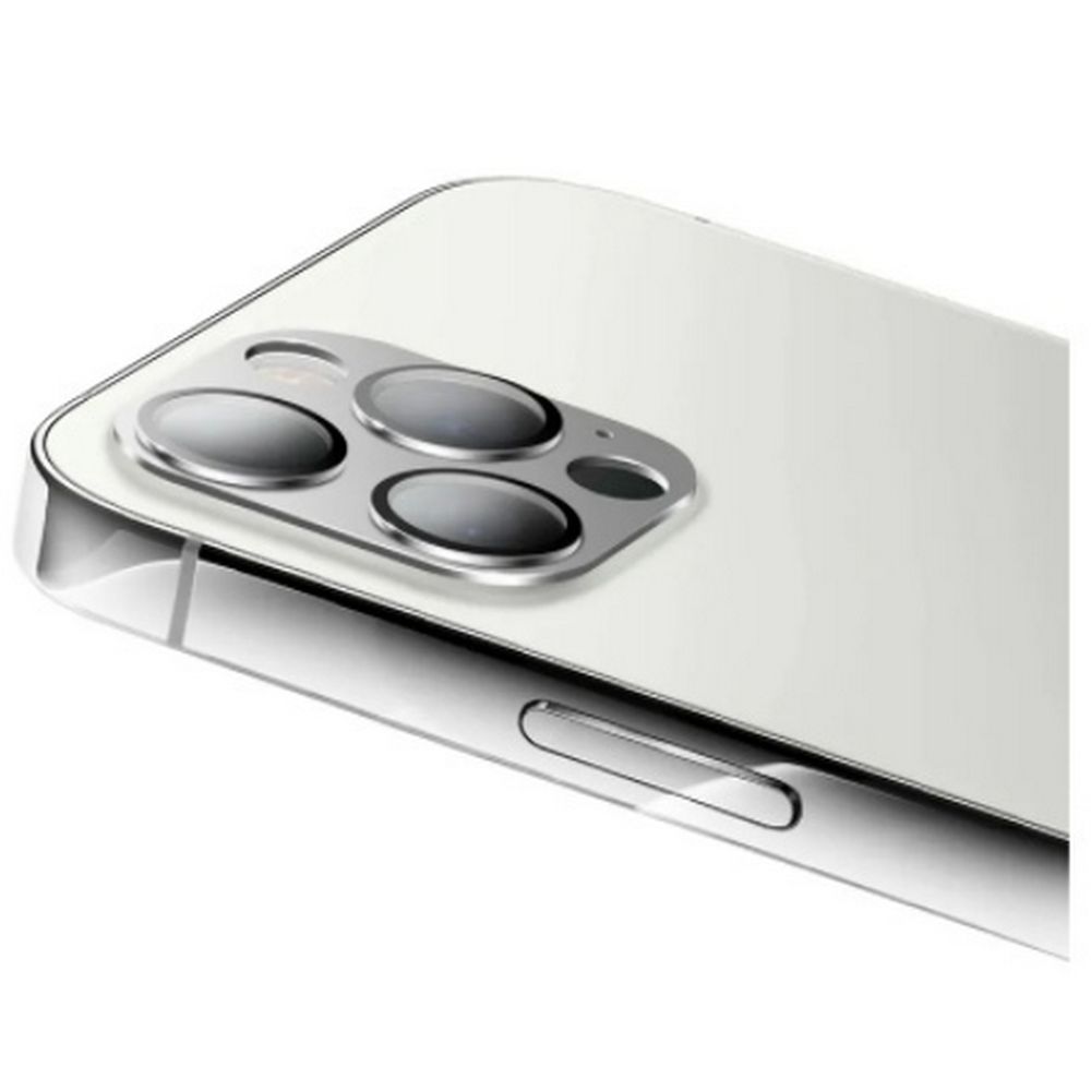 Защитное стекло Mocoll 2.5D для камеры iPhone 12 Pro Max. Цвет: серебристый