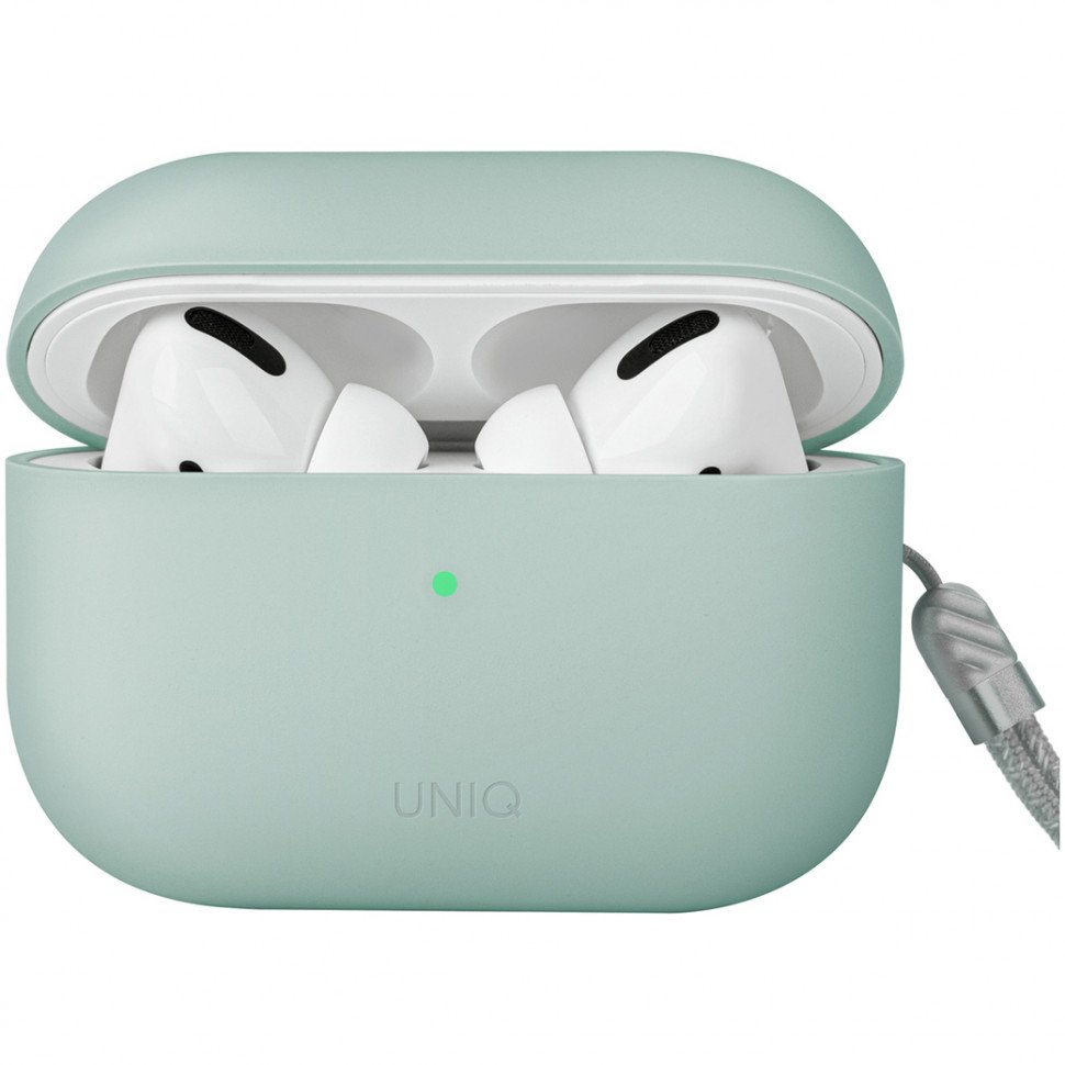 Чехол Uniq LINO Liquid silicone для AirPods Pro 2. Цвет: мятный