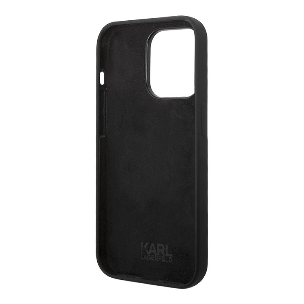 Чехол Lagerfeld Liquid silicone NFT Karl Ikonik для iPhone 15 Pro. Цвет: чёрный