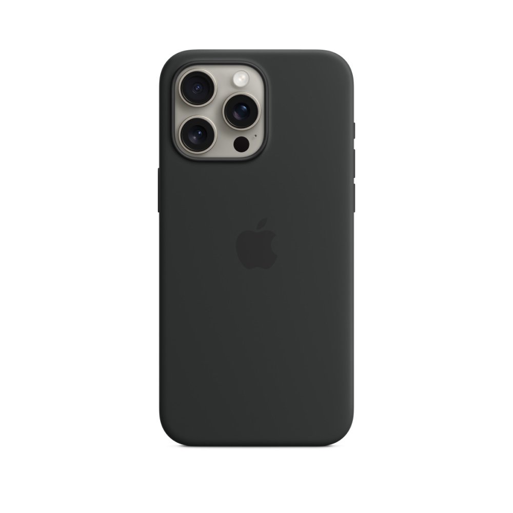 Силиконовый чехол MagSafe для iPhone 15 Pro Max Silicone Case with MagSafe - Black