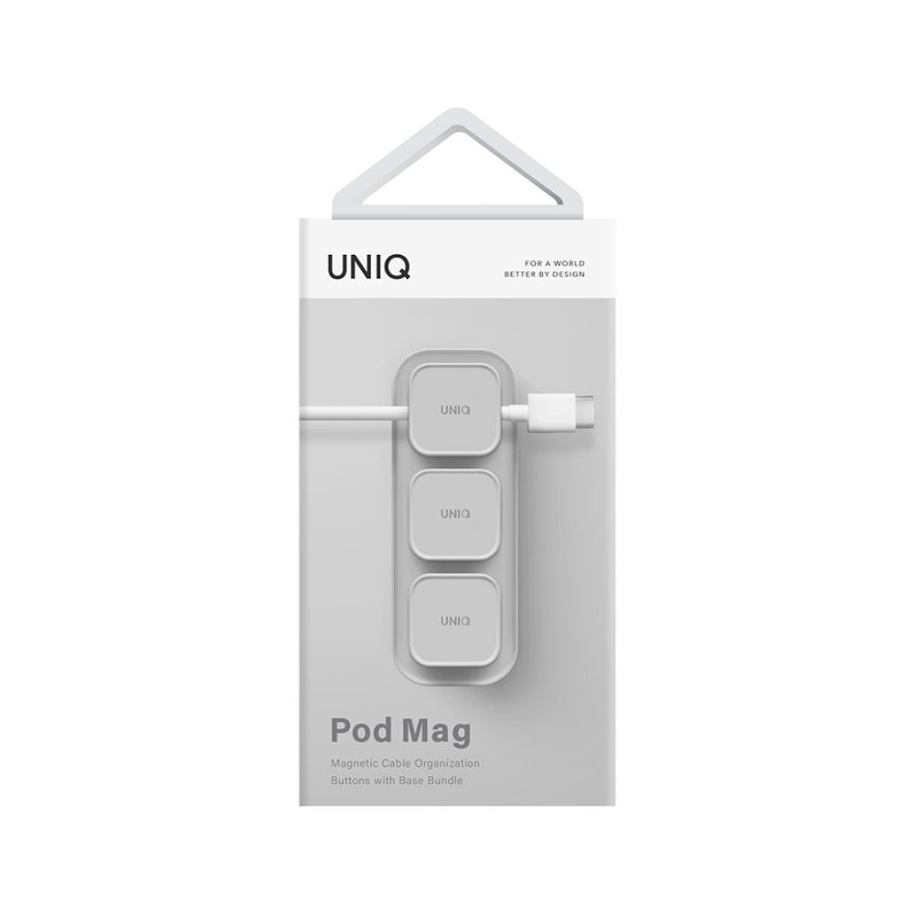 Органайзер Uniq POD Magnetic Cable Organizer. Цвет: светло-серый