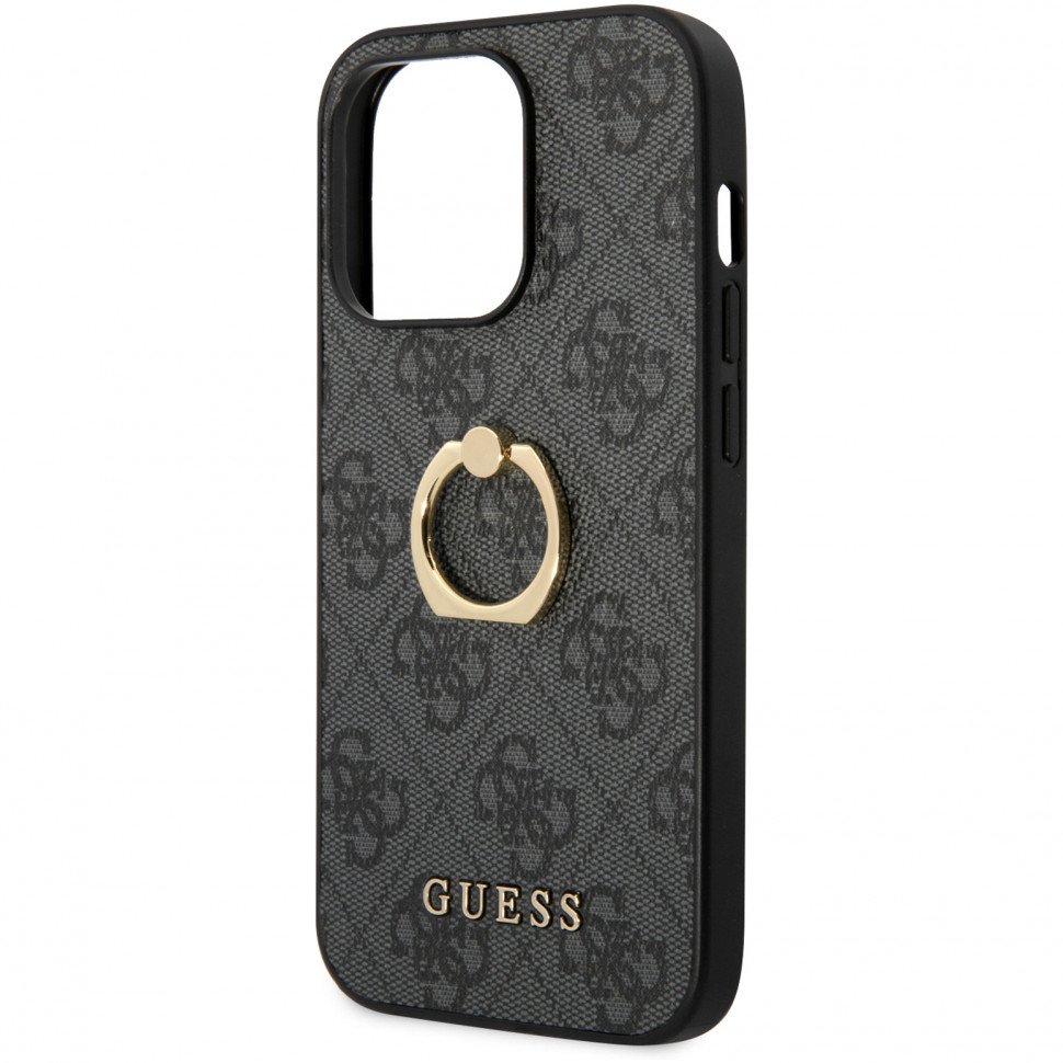 Чехол Guess для iPhone 14 Pro Max PU 4G Big metal logo Hard. Цвет: серый