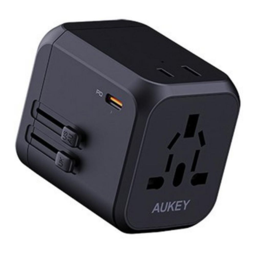 Адаптер питания AUKEY Универсальный адаптер 30W, PD. Цвет: чёрный