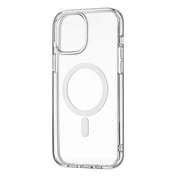 Чехол Ubear Real Mag Case для iPhone 13, усиленный, текстурированный. Прозрачный