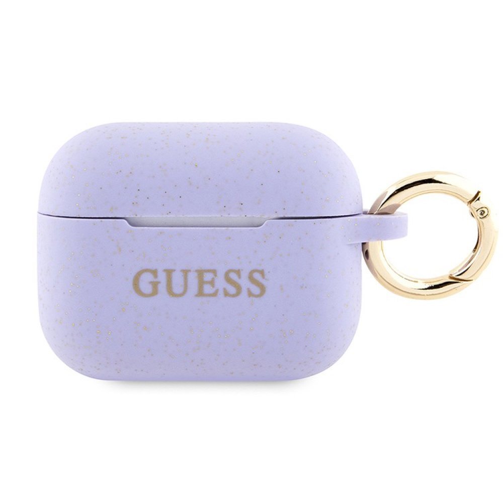 Чехол Guess Silicone with ring для AirPods Pro 2. Цвет: фиолетовый