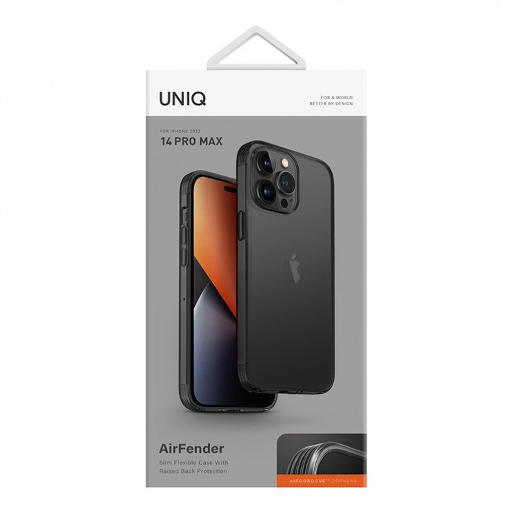 Чехол Uniq Air Fender для iPhone 14 Pro Max. Цвет: серый