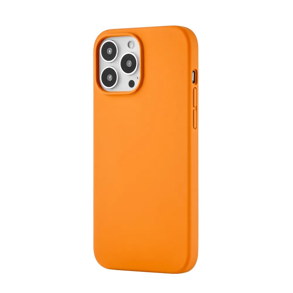 Чехол Ubear Touch Case для iPhone 13 Pro Max, софт-тач силикон. Цвет: оранжевый