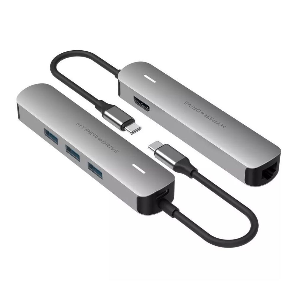 Хаб USB Hyper HyperDrive 6in1 USB-C Hub для MacBook. Цвет: серебристый