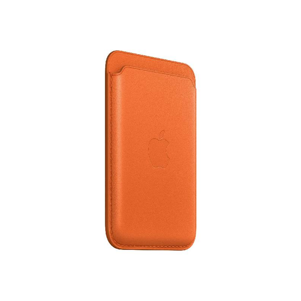 Кожаный чехол-бумажник MagSafe для iPhone Orange