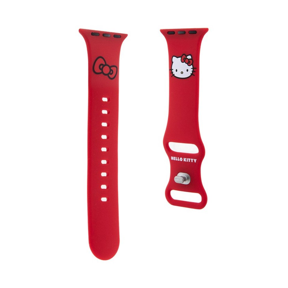 Ремешок силиконовый Hello Kitty Liquid silicon Kitty Head для Apple Watch 38мм/40мм. Цвет: красный