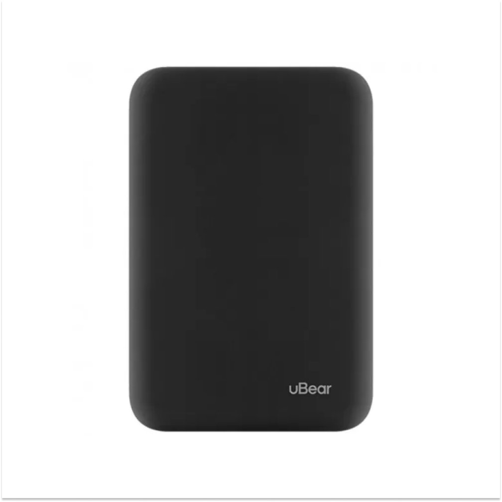 Внешний аккумулятор uBear Flow Magnetic Power bank, 10000mAh, PD 20W. Цвет: чёрный