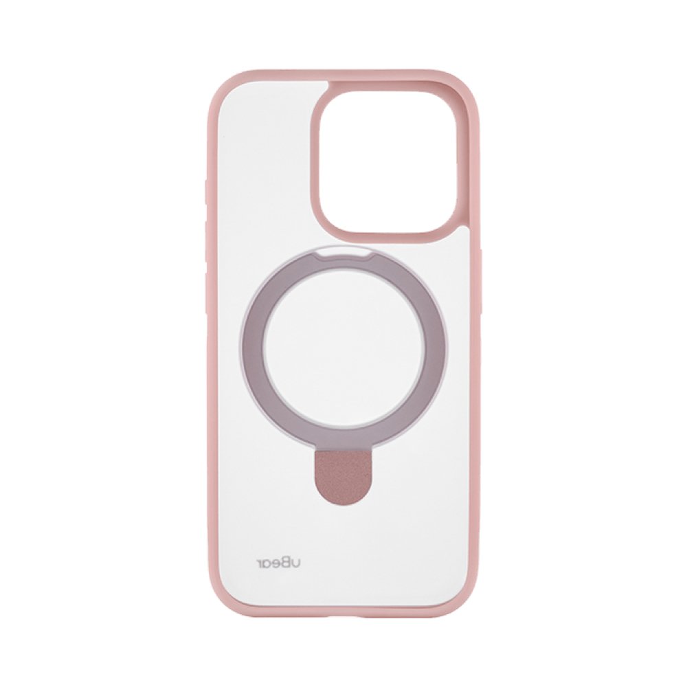 Чехол Ubear Clip Mag Case для iPhone 15 Pro Max, TPU silk-touch, усиленный. Цвет: розовый