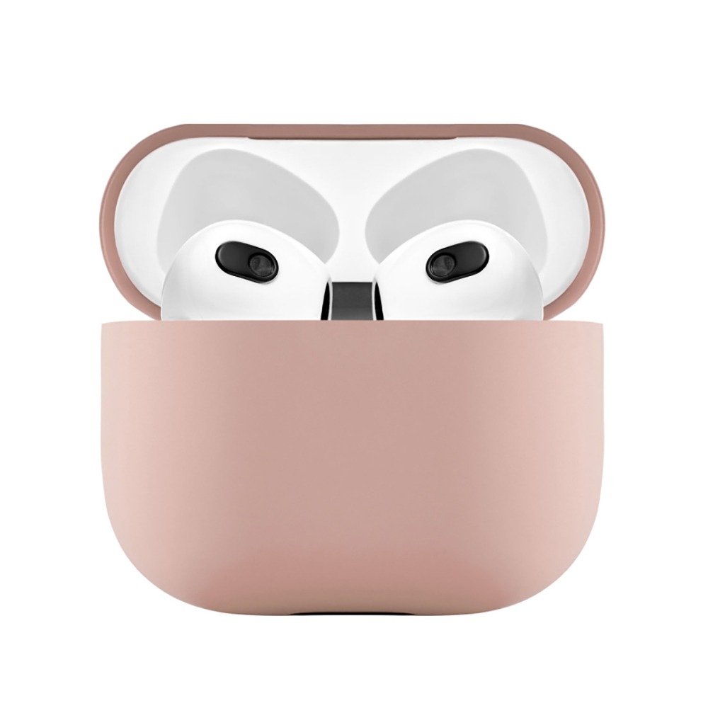 Чехол защитный Ubear для Airpods 3, усиленный силикон. Цвет: светло-розовый