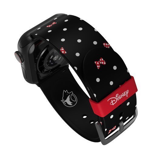 Ремешок силиконовый MobyFox Minnie Mouse - Polka Noir для Apple Watch. Цвет: чёрный