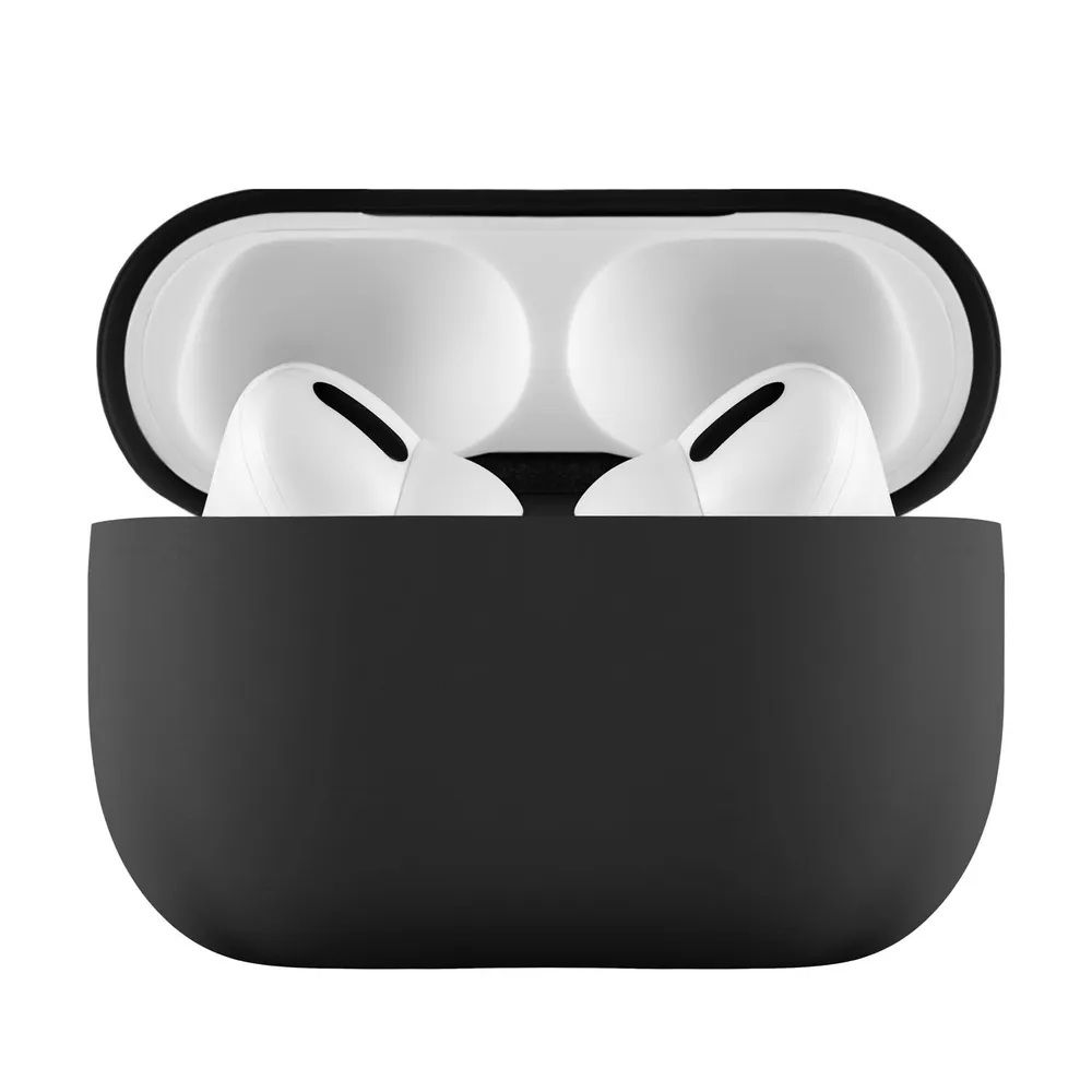 Чехол защитный Ubear для AirPods Pro 2, усиленный силикон. Цвет: черный