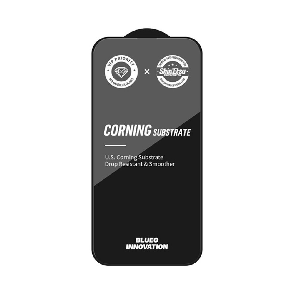 Защитное стекло BlueO USA Corning Gorilla Anti-Static для iPhone 15 Pro