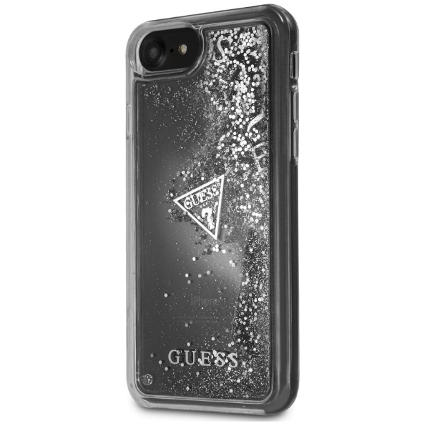 Чехол Guess для iPhone SE2/8/7 Glitter Hard. Цвет: серебристый