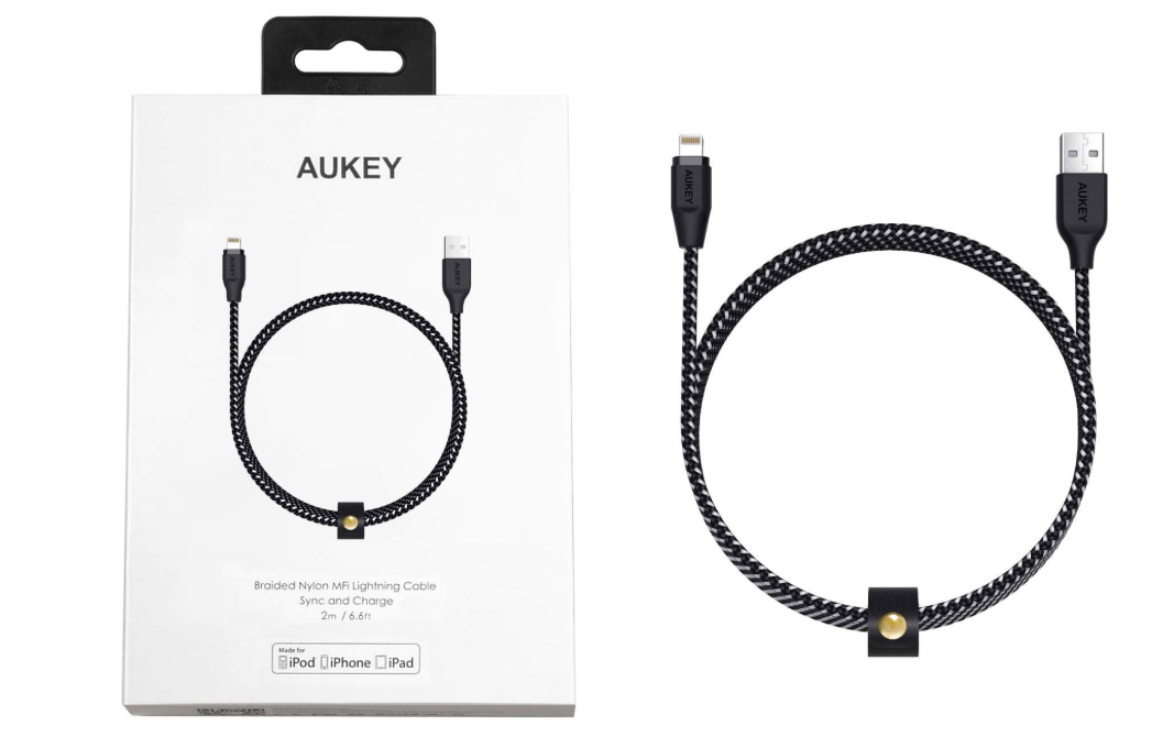 Кабель Aukey MFi Lightning — USB-A. 2м. Цвет: черный