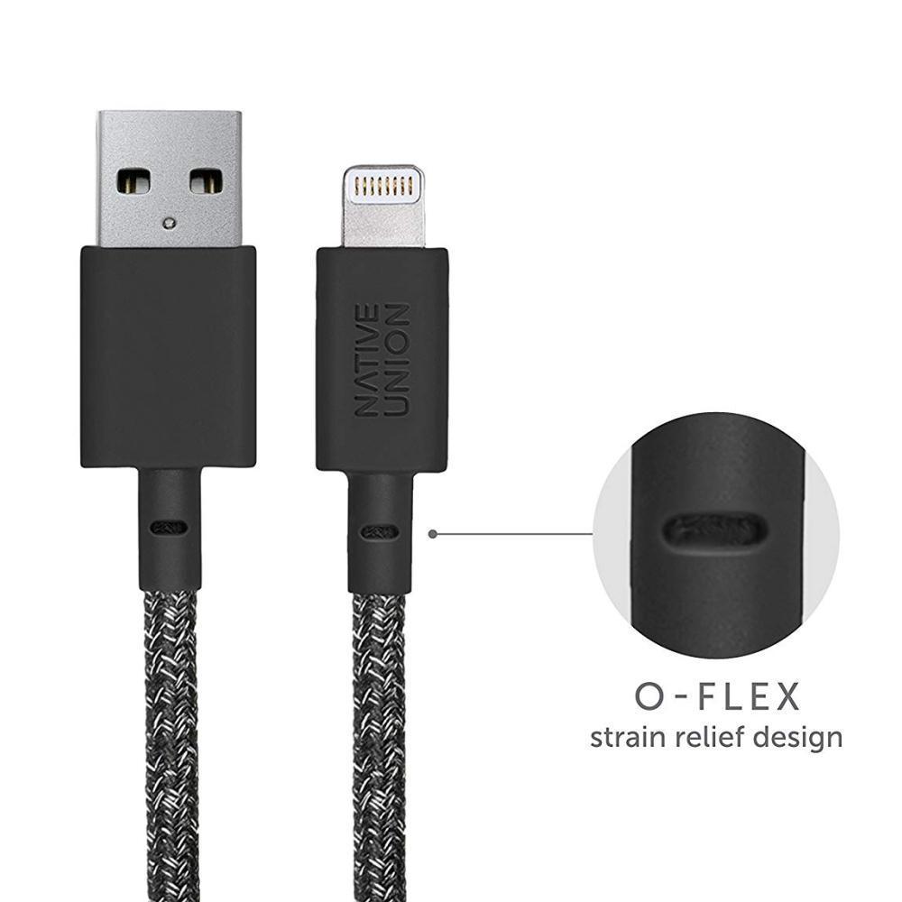 Кабель Native Union Lightning — USB-C, 1.2м. Цвет: "Черный космос"