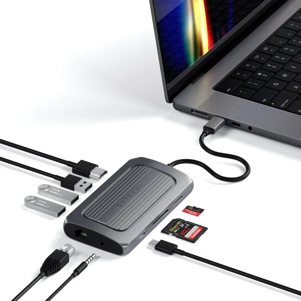 Хаб Satechi USB4 Multiport Adapter with 8K HDMI. Цвет: серый космос