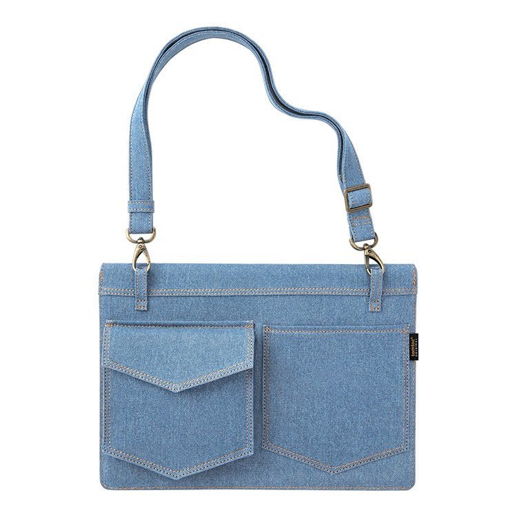 Сумка Tomtoc TheHer Denim Shoulder Bag A26 для ноутбуков 13".Цвет: голубой джинсовый