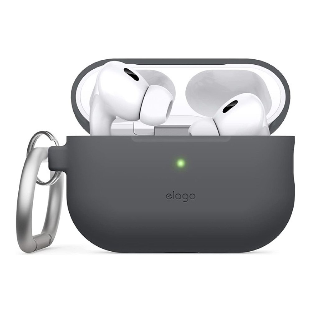 Чехол Elago Silicone Hang Case для AirPods Pro 2 (2022). Цвет: тёмно-серый