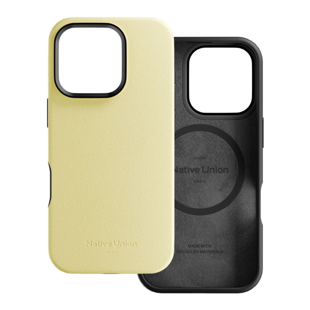 Чехол защитный Native Union Active Case с MagSafe для iPhone 16 Pro Max. Цвет: лимонный