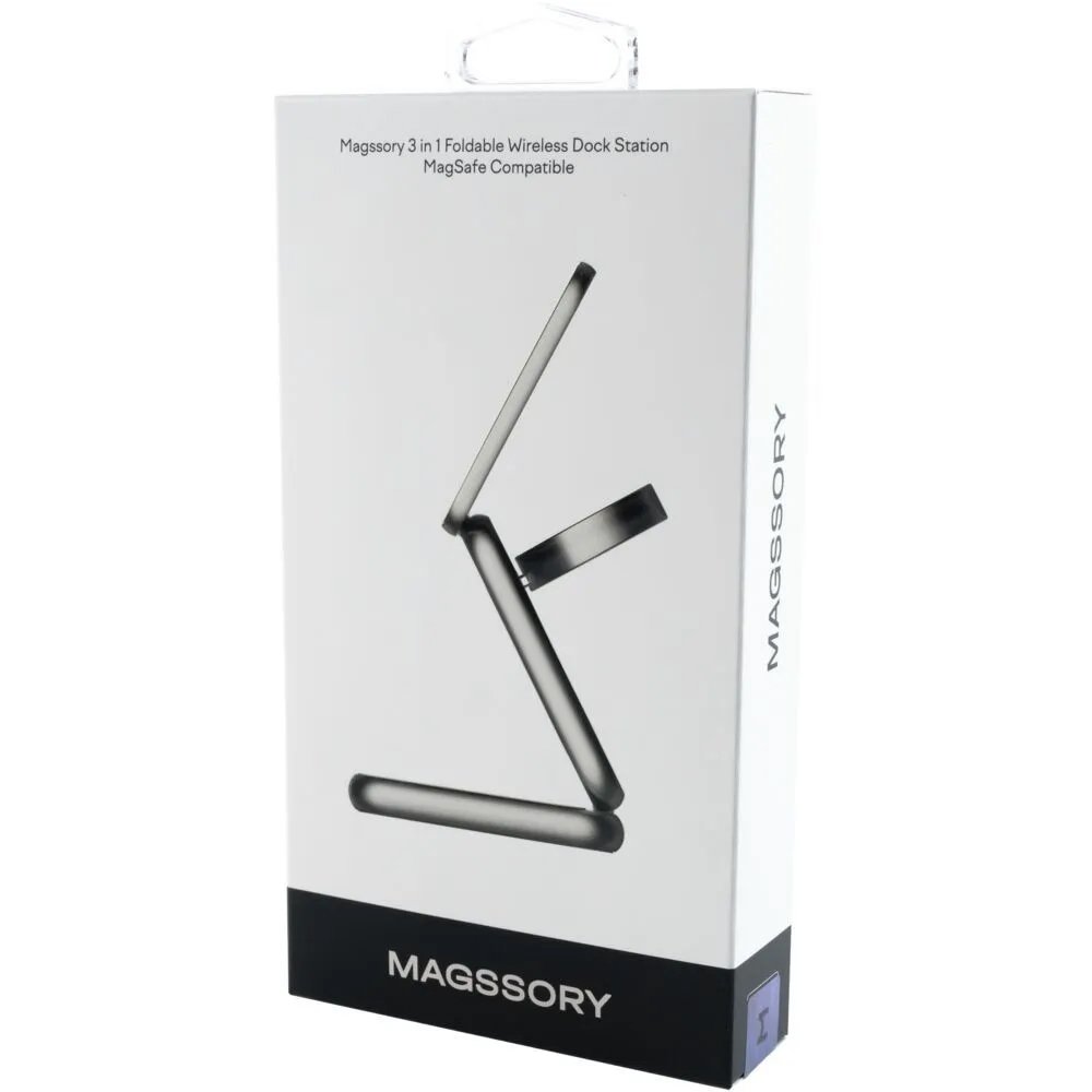 Беспроводное з/у Magssory WCH003 3 в 1 с Magsafe. Цвет: серебро