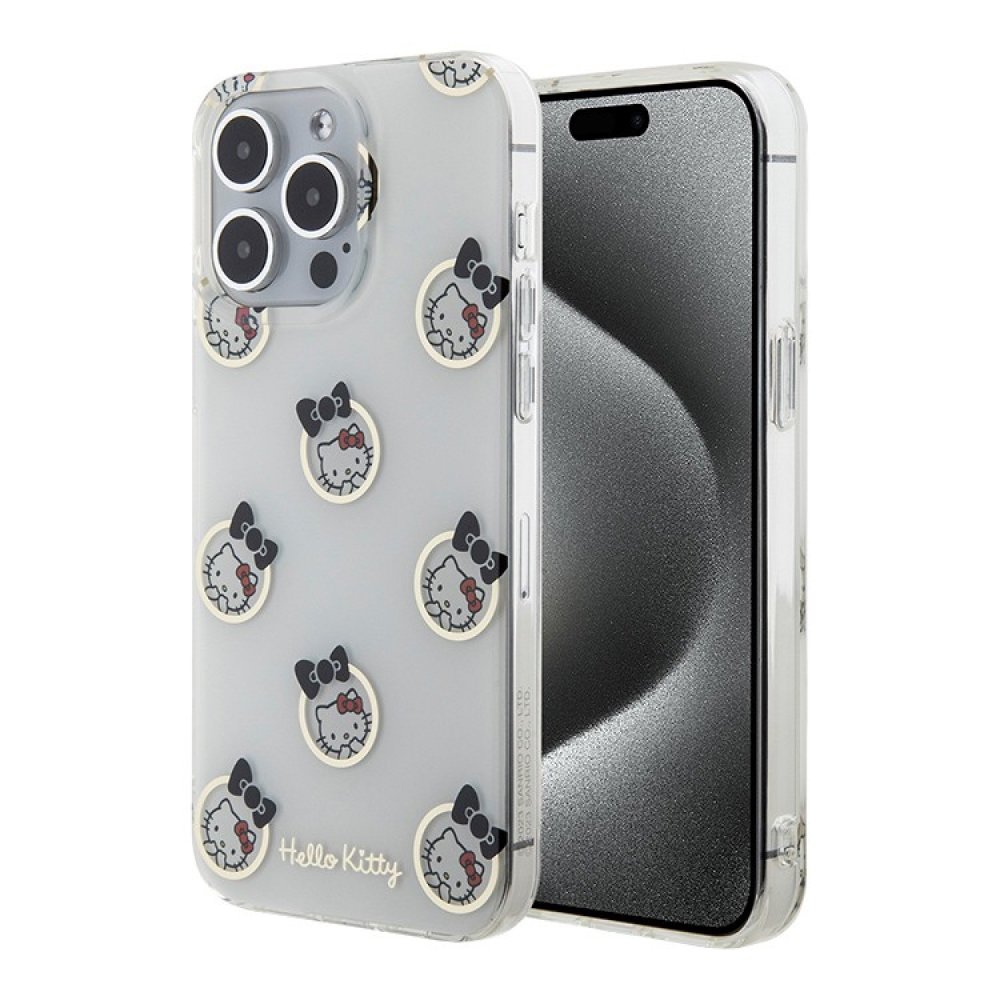 Чехол Hello Kitty PC/TPU Kitty in Bubbles Hard для iPhone 15 Pro. Цвет: белый