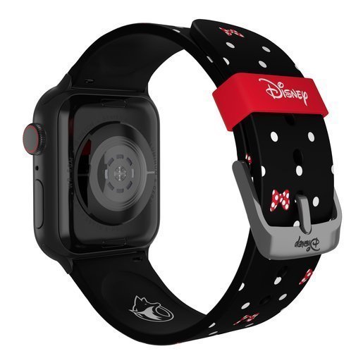 Ремешок силиконовый MobyFox Minnie Mouse - Polka Noir для Apple Watch. Цвет: чёрный