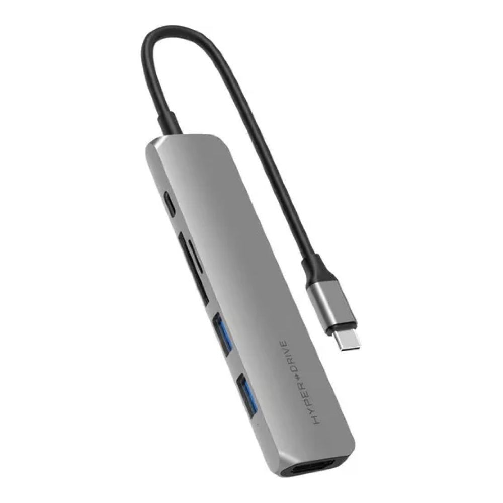 Хаб USB Hyper HyperDrive BAR 6in1 USB-C Hub для MacBook. Цвет: серебристый