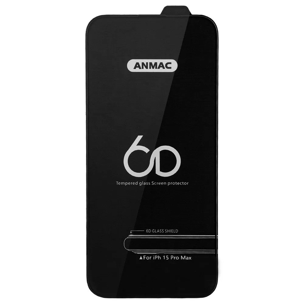 Защитное стекло ANMAC и пленка для iPhone 15 Pro Max, 2.5D, 0,33 мм.