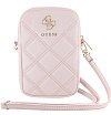 Сумка Guess Wallet Zipper Pouch Quilted 4G metal logo для iPhone. Цвет: розовый