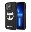 Чехол Lagerfeld для iPhone 13 Pro Max 3D Rubber Choupette's head. Цвет: чёрный