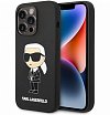 Чехол Lagerfeld для iPhone 14 Pro Liquid silicone NFT Karl Ikonik Hard. Цвет: чёрный