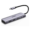 Хаб UGREEN CM195 USB-C to 2 Ports USB3.0-A Hub + HDMI + TF/SD, PD Power Supply. Цвет: "Серый космос"