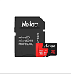 Карта памяти Netac micro SDXC 128GB + SD Adapter 100Mb/s cl10 v30 UHS-I U3