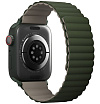 Ремешок силиконовый Uniq Revix reversible Magnetic для Apple Watch 38мм/40мм. Цвет:зелёно-коричневый