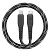 Кабель EnergEA NyloFlex MFI USB-C — Lightning 0.3м. Цвет: чёрный