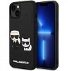 Чехол Lagerfeld для iPhone 14 3D Rubber Karl and Choupette Hard. Цвет: чёрный