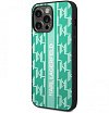 Чехол Lagerfeld для iPhone 14 Pro PU Monogram Vertical logo Hard. Цвет: зелёный