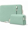 Чехол + органайзер Tomtoc TheHer Jelly Laptop Sleeve Kit A23 для MacBook Air/Pro 13". Цвет: зелёный