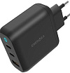 Адаптер питания EnergEA Ampcharge Gan65, 2 USB-C PD65W+18W+USB-A PPS/QC3.0. Цвет: чёрный