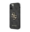 Чехол Guess для iPhone 12/12 Pro PU 4G Big metal logo Hard. Цвет: серый