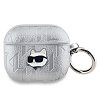 Чехол Lagerfeld PU Saffiano Monogram with ring NFT Metal Head Choupette для AirPods 3. Цвет: серебро