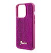 Чехол Guess Sequins Script metal logo Hard для iPhone 15 Pro. Цвет: фуксия