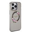 Чехол Guess для iPhone 14 Pro Max PC/TPU Flowers Wreath Hard. Цвет: черный