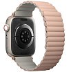 Ремешок силиконовый Uniq Revix reversible Magnetic для Apple Watch 38мм/40мм. Цвет: розовый/бежевый